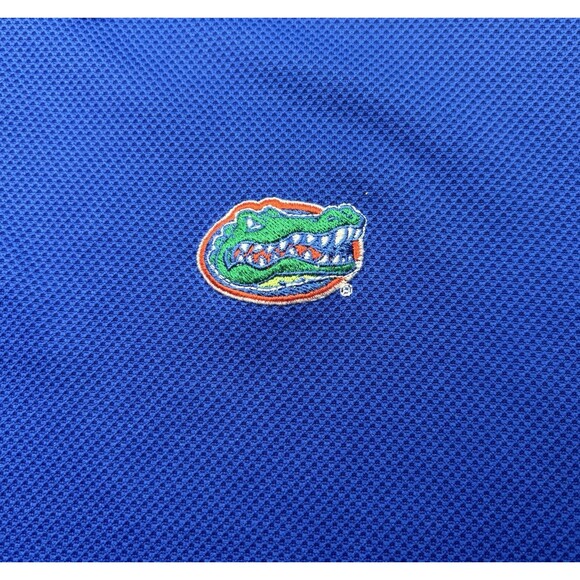 Florida Gators Columbia Golf Polo Shirt Ommi Shade Men's Large Blue Orange Mesh - Picture 5 of 9